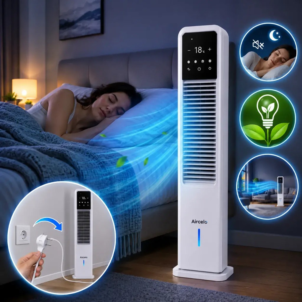 Aircelo modo nocturno silencioso en el dormitorio